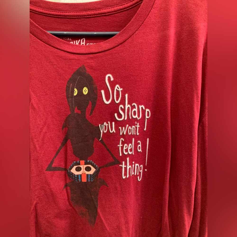 Coraline shirt Laika 2x long sleeve tee top Other Mother button eyes Neil Gaiman - Picture 3 of 4